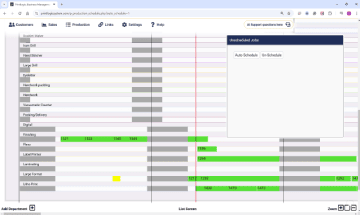 Production Schedule Interface